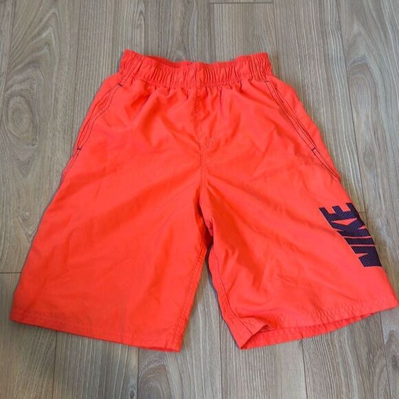 Nike boys orange and blue swim trunks size medium - Picture 1 of 9